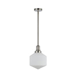 Jefferson Small Rod Pendant Opal Matte Brushed by Lode Lighting