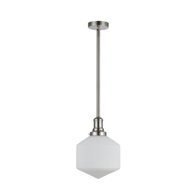 Jefferson Small Rod Pendant Opal Matte Brushed by Lode Lighting