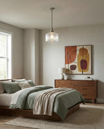 Jefferson Large Rod Pendant Clear Brushed by Lode Lighting