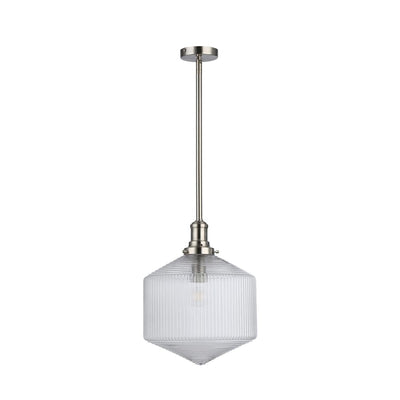 Jefferson Large Rod Pendant Clear Brushed by Lode Lighting