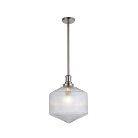 Jefferson Large Rod Pendant Clear Brushed by Lode Lighting