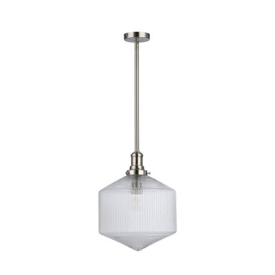 Jefferson Large Rod Pendant Clear Brushed by Lode Lighting