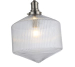 Jefferson Large Rod Pendant Clear Brushed by Lode Lighting