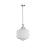 Jefferson Large Rod Pendant Opal Matte Brushed by Lode Lighting