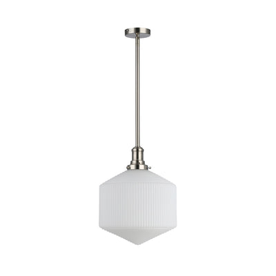 Jefferson Large Rod Pendant Opal Matte Brushed by Lode Lighting