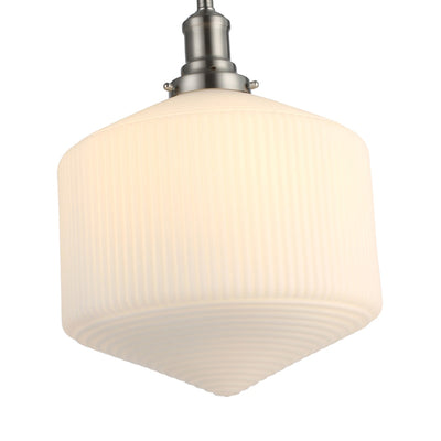 Jefferson Large Rod Pendant Opal Matte Brushed by Lode Lighting
