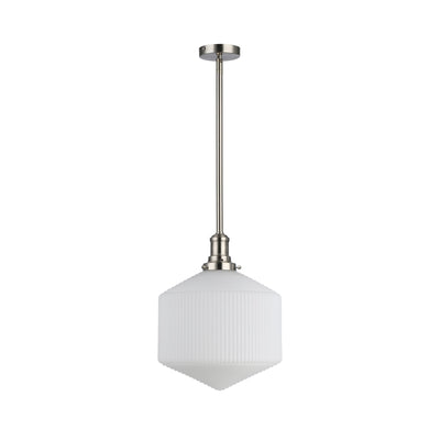 Jefferson Large Rod Pendant Opal Matte Brushed by Lode Lighting