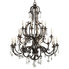 Louis 15th 24 Light Pendant Candle Covers by Lode Lighting