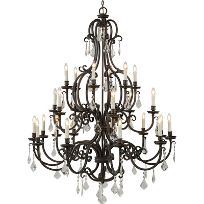 Louis 15th 24 Light Pendant Candle Covers by Lode Lighting