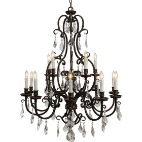 Louis 15th 15 Light Pendant Candle Covers by Lode Lighting