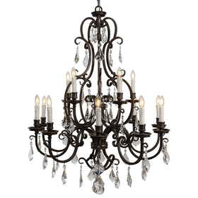 Louis 15th 15 Light Pendant Candle Covers by Lode Lighting