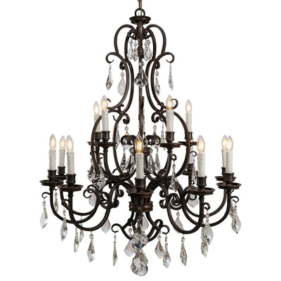 Louis 15th 15 Light Pendant Candle Covers by Lode Lighting