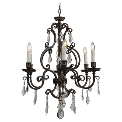 Louis 15th 6 Light Pendant Candle Covers by Lode Lighting
