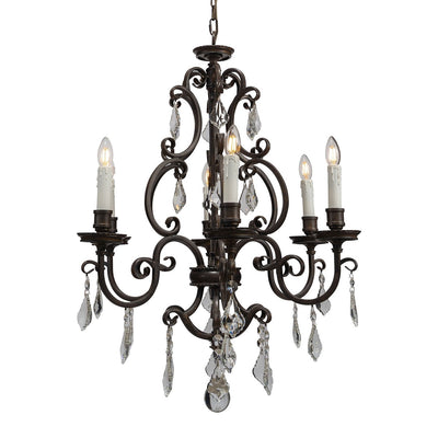 Louis 15th 6 Light Pendant Candle Covers by Lode Lighting