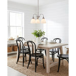Benson 3 Light Pendant Arms Down Brushed Nickel by Lode Lighting
