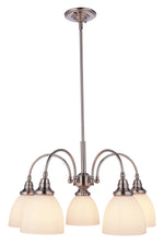 Benson 5 Light Pendant Arms Down Brushed Nickel by Lode Lighting