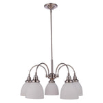 Benson 5 Light Pendant Arms Down Brushed Nickel by Lode Lighting