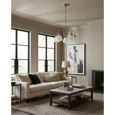 Benson 5 Light Pendant Arms Down Brushed Nickel by Lode Lighting