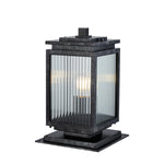 Boulevard Small Outdoor Pillar Mount Antique Black