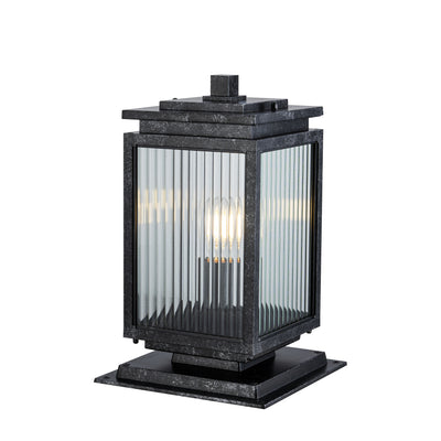 Boulevard Small Outdoor Pillar Mount Antique Black