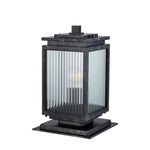 Boulevard Small Outdoor Pillar Mount Antique Black