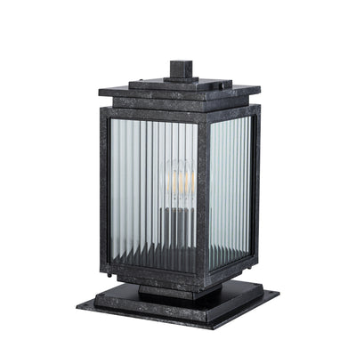 Boulevard Small Outdoor Pillar Mount Antique Black