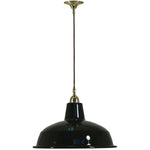 Single Cord Pendant Brass With Warehouse Shade 300mm