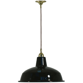 Single Cord Pendant Brass With Warehouse Shade 420mm
