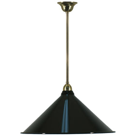 Single Rod 1/2"Brass Pendant With Edwardian Shade 390mm