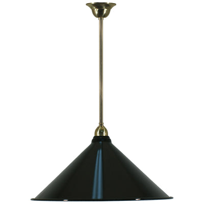 Single Rod 1/2"Brass Pendant With Edwardian Shade 390mm
