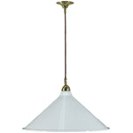 Single Cord Pendant Brass With Edwardian Shade 390mm