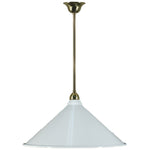 Single Rod 1/2"Brass Pendant With Edwardian Shade 390mm