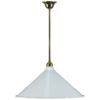 Single Rod 1/2"Brass Pendant With Edwardian Shade 390mm