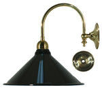 Luke Wall Light Brass With 250mm Edwardian Shade by Lode Lighting
