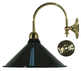 Luke Wall Light Brass With 250mm Edwardian Shade by Lode Lighting