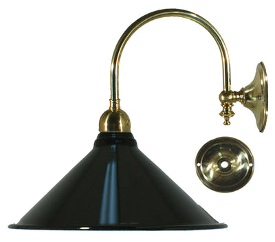Luke Wall Light Brass With 250mm Edwardian Shade by Lode Lighting