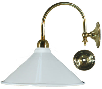 Luke Wall Light Brass With 250mm Edwardian Shade by Lode Lighting
