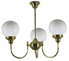 Luke Pendant Light 3Lt in Brass