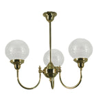 Luke 3 Light Pendant Light Brass