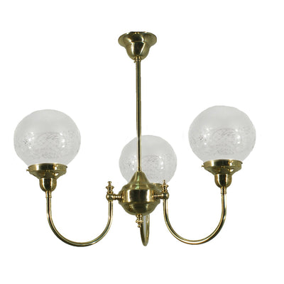 Luke 3 Light Pendant Light Brass