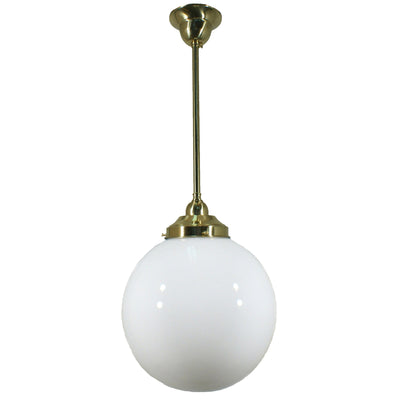 Single Rod Pendant Light With 10" Sphere