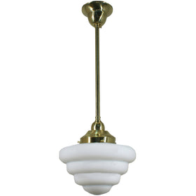 Single Rod Pendant Light With Beehive 10"