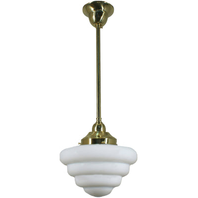 Single Rod Pendant Light With Beehive 10"