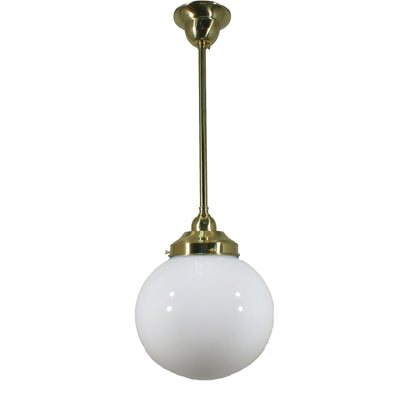 Single Rod Pendant Light With 8" Sphere