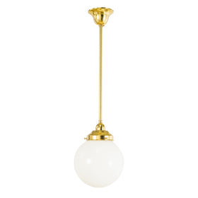 Single Rod Pendant Light With 8" Sphere