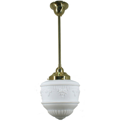 Single Rod Pendant Light  With 8" Senator