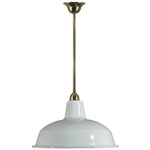Single Rod 1/2"Brass Pendant With Warehouse Shade 300mm