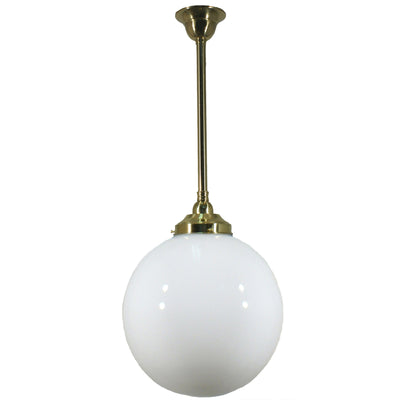 Single Rod Pendant Light With 12" Sphere