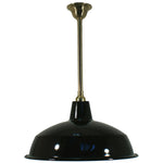 Single Rod 3/4"Brass Pendant With Warehouse Shade 420mm