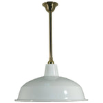 Single Rod 3/4"Brass Pendant With Warehouse Shade 420mm